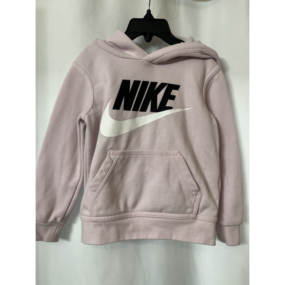 Nike Girls Size 2T Pink Hoodie Long Sleeve Logo‎ Sweatshirt  J44